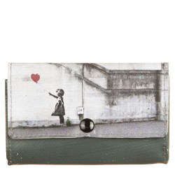 Portafoglio patellato piccolo Banksy