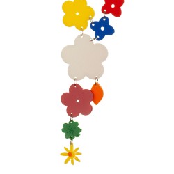 Collana lunga fiori multicolor