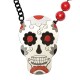 Collana Skull messicano bianco e rosso