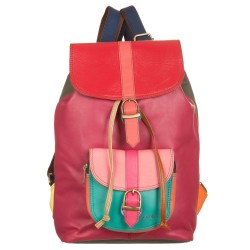 Zaino Backpack liscio basic 687456L fuxia-rosso