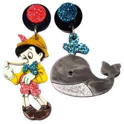 Orecchini pendenti Pinocchio balena