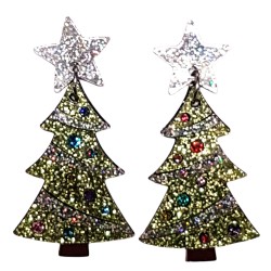 Orecchini pendenti asimmetrici Albero di Natale