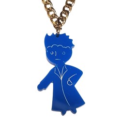 Collana semplice Piccolo Principe blu-arg