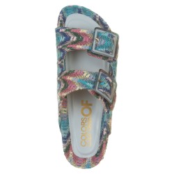 sandal in ethnic fabric